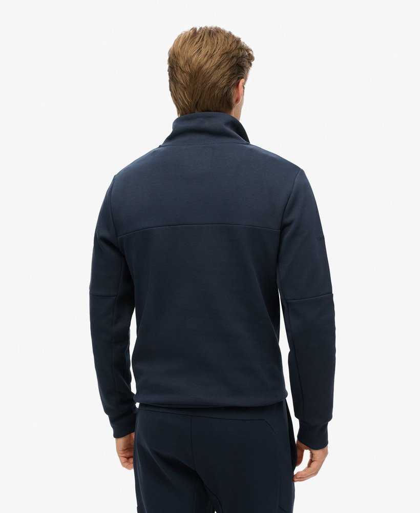 tech loose half zip sweatshirt in diepblauw