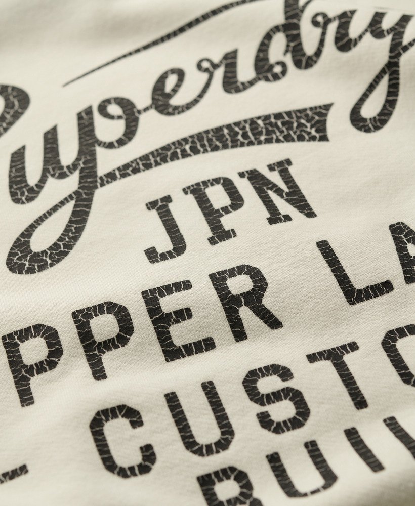 copper label graphic crew sweatshirt in crèmekleur