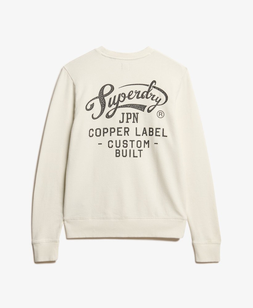 copper label graphic crew sweatshirt in crèmekleur