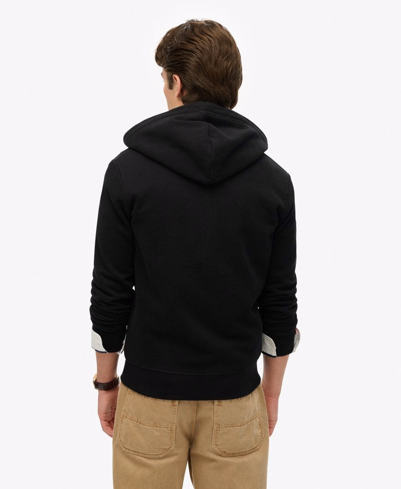 Essential Logo Half Brushed Zip Hoodie