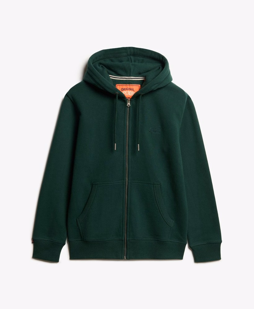 Essential Logo Half Brushed Zip Hoodie