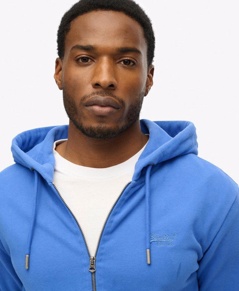 Essential Logo Half Brushed Zip Hoodie