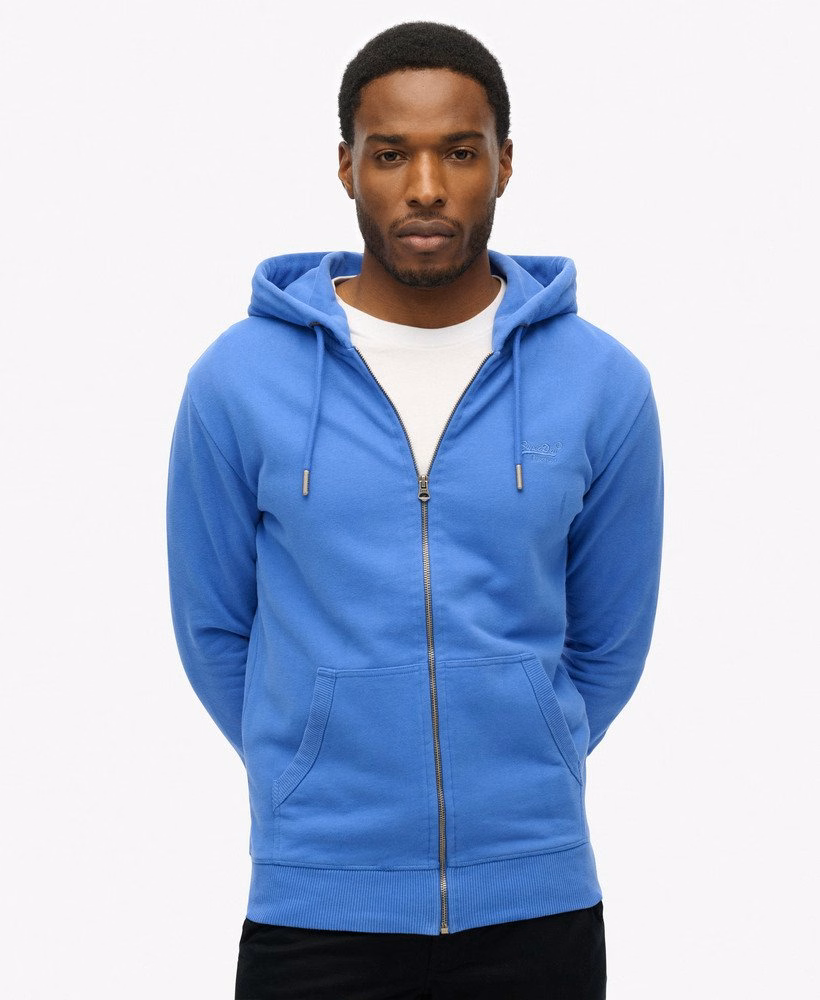 Essential Logo Half Brushed Zip Hoodie