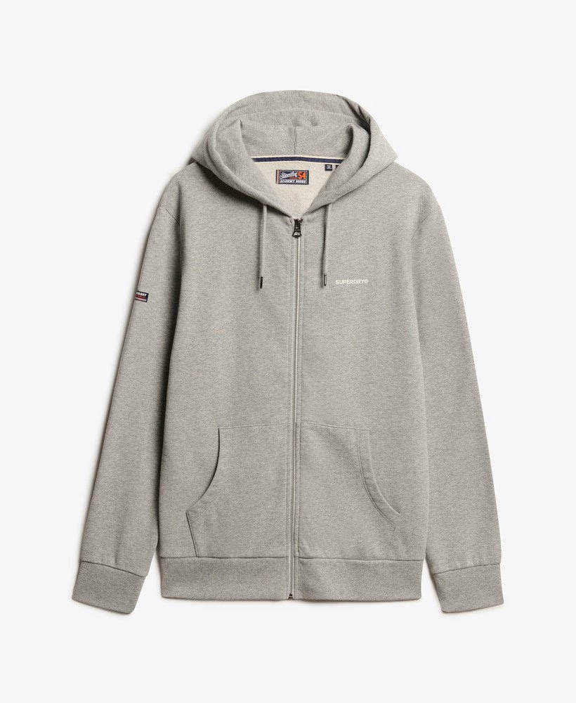 Effen hoodie met rits
