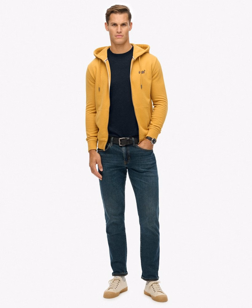 Essential Logo Half Brushed Zip Hoodie