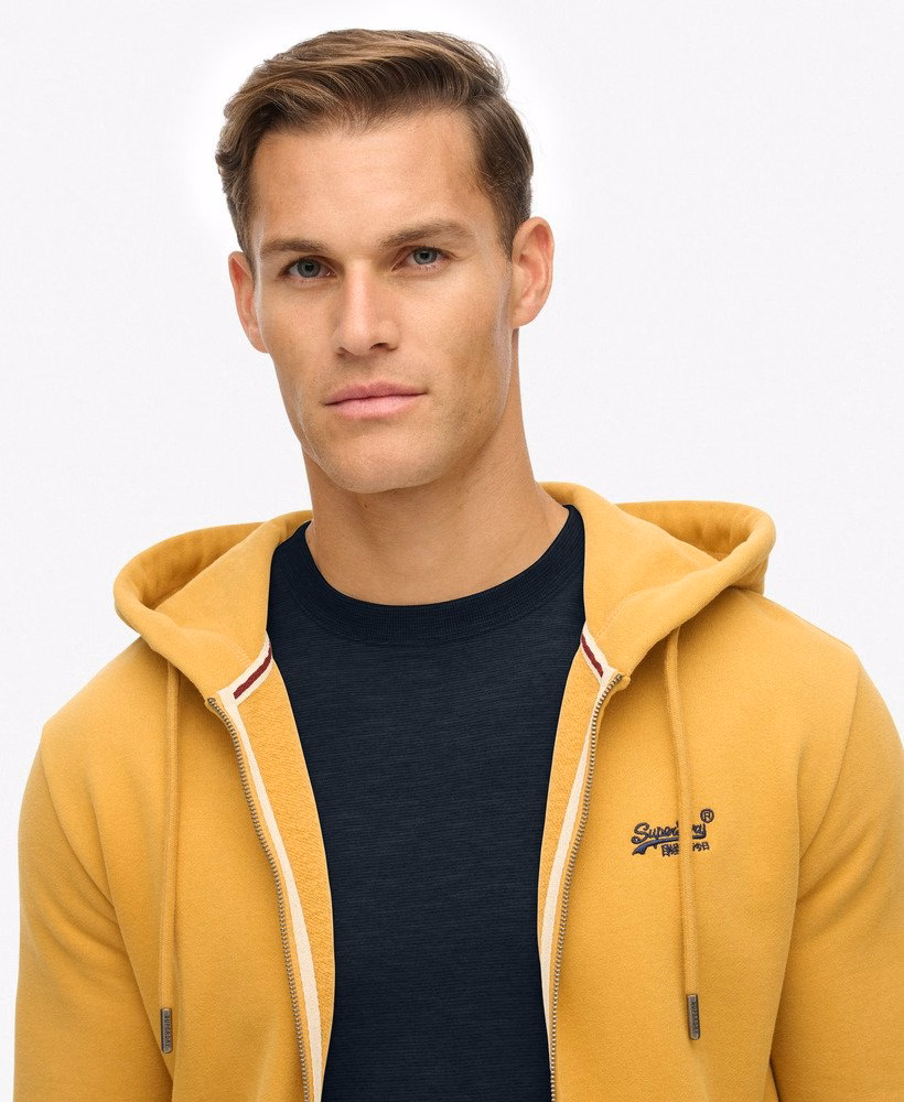 Essential Logo Half Brushed Zip Hoodie