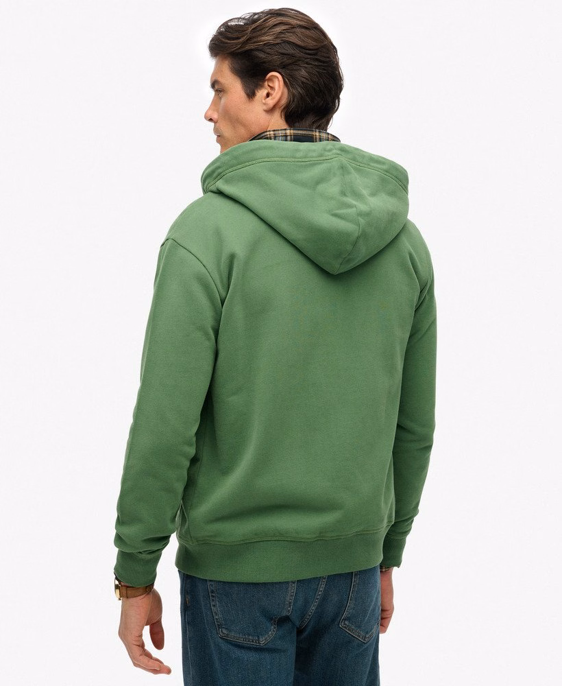 Essential Logo Half Brushed Zip Hoodie