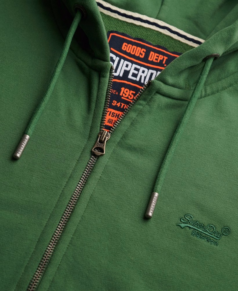 Essential Logo Half Brushed Zip Hoodie