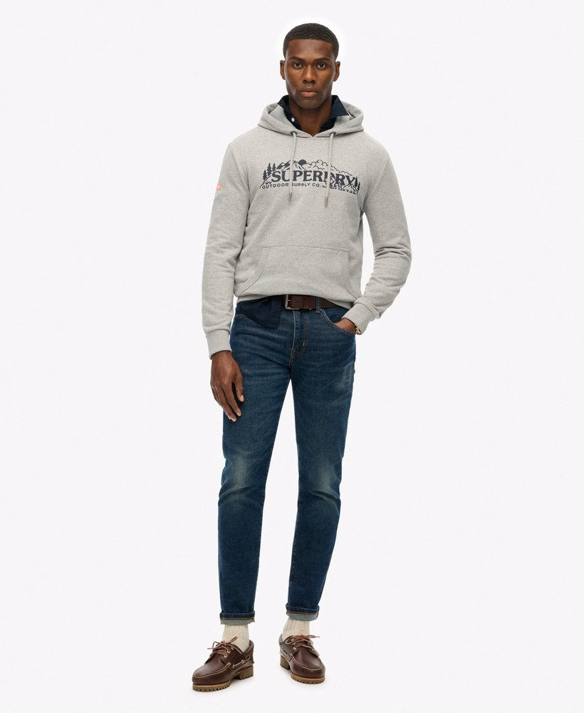 Relaxte hoodie met buitenmotief