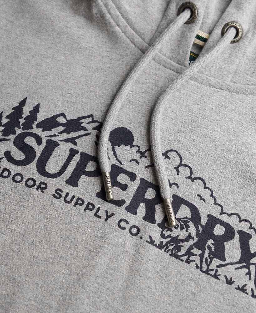 Relaxte hoodie met buitenmotief