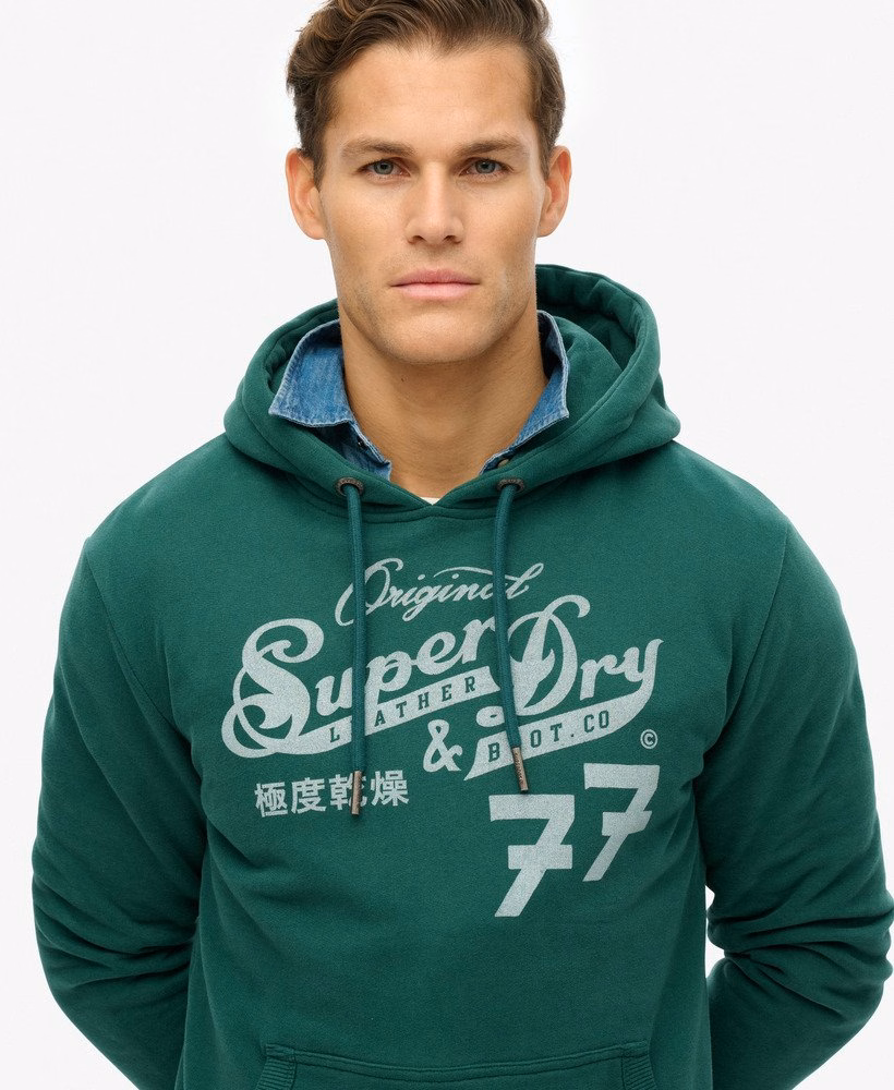 Leather & Boot Co Script Hoodie
