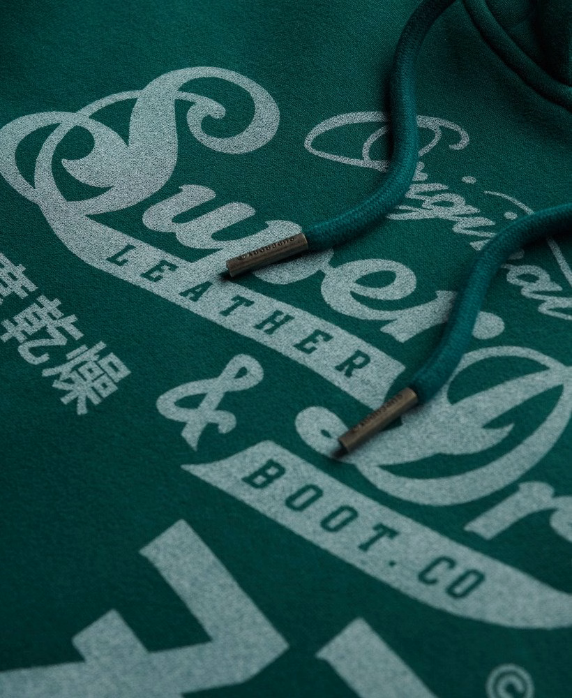 Leather & Boot Co Script Hoodie