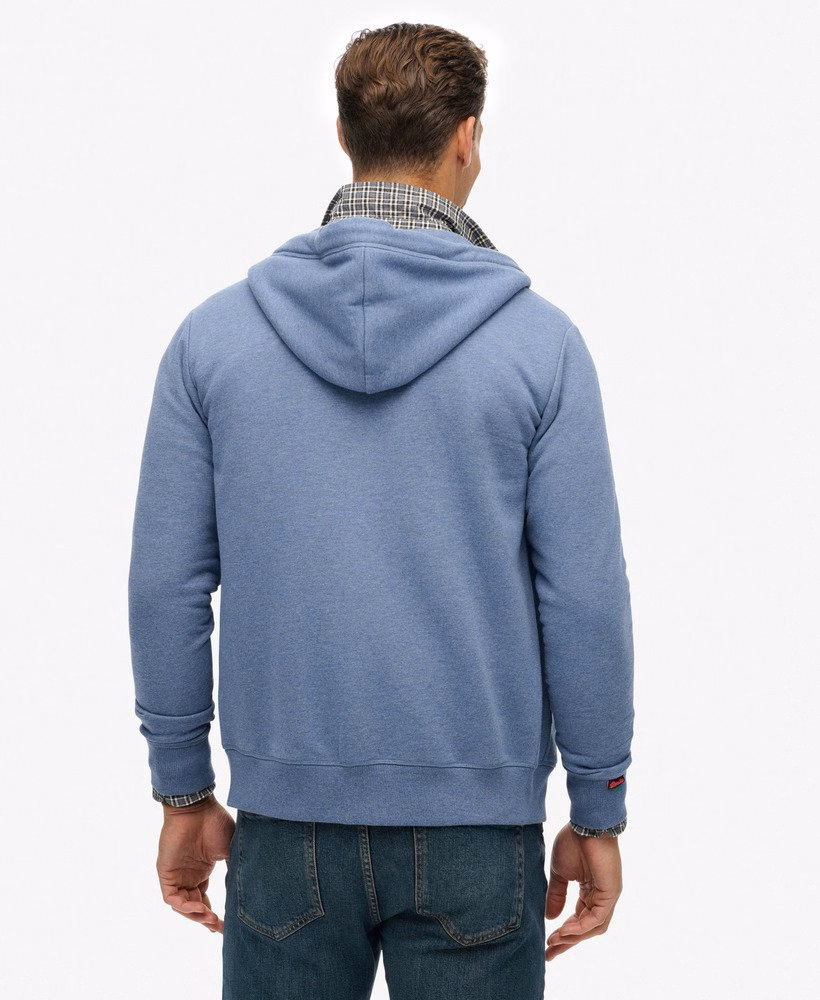 Essential Logo Half Brushed Zip Hoodie