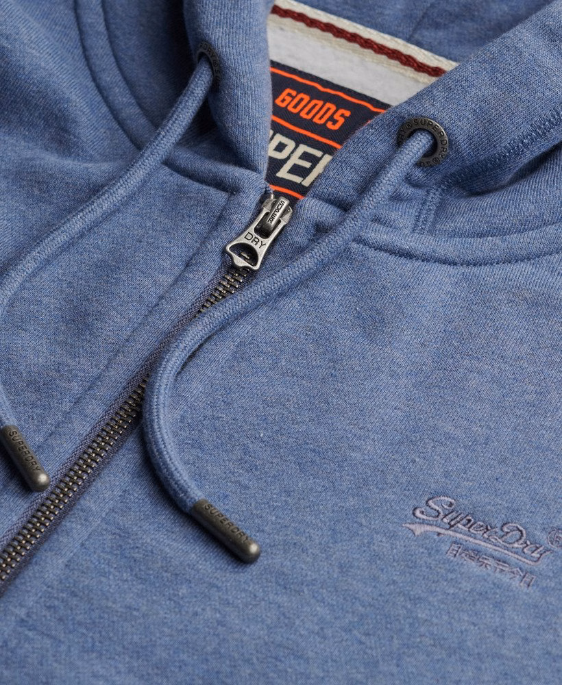 Essential Logo Half Brushed Zip Hoodie