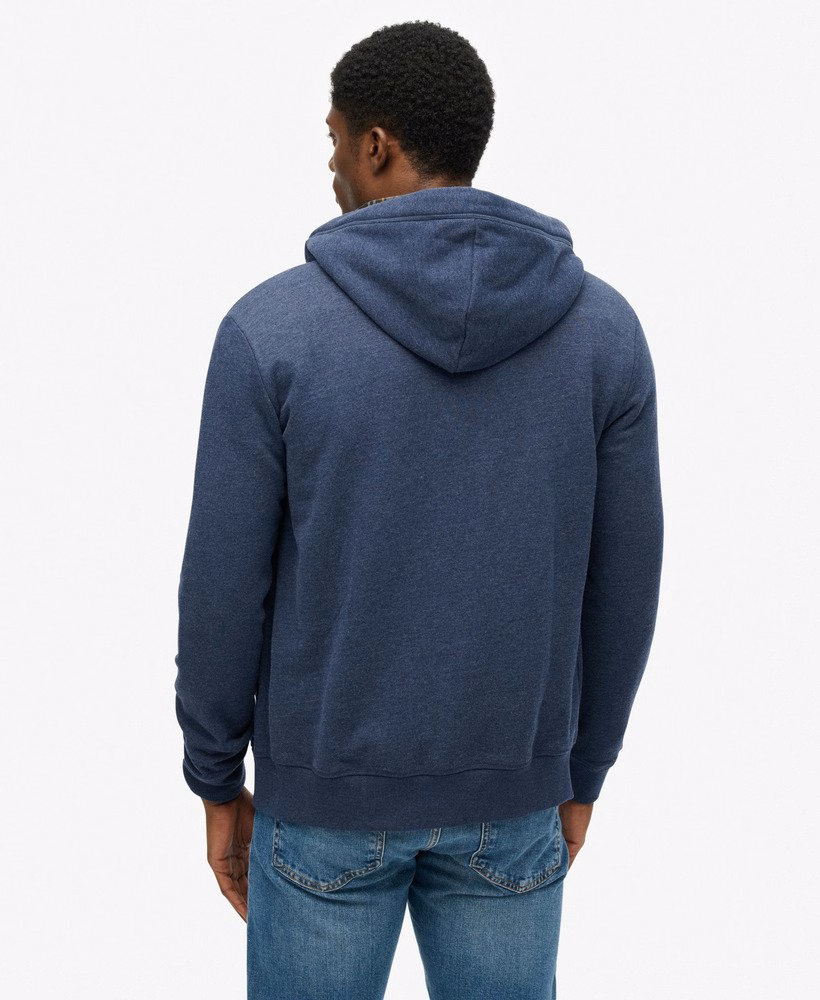 Essential Logo Half Brushed Zip Hoodie