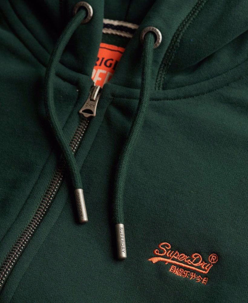 Essential Logo Half Brushed Zip Hoodie