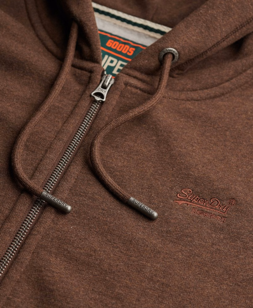 Essential Logo Half Brushed Zip Hoodie