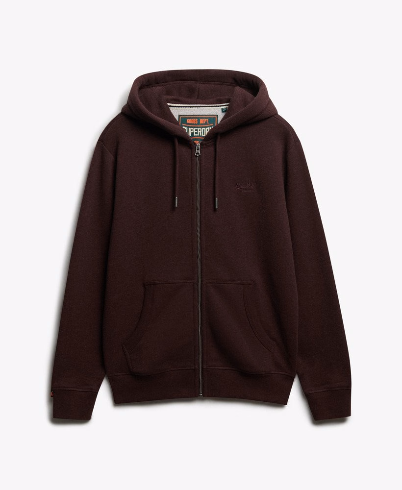 Essential Logo Half Brushed Zip Hoodie