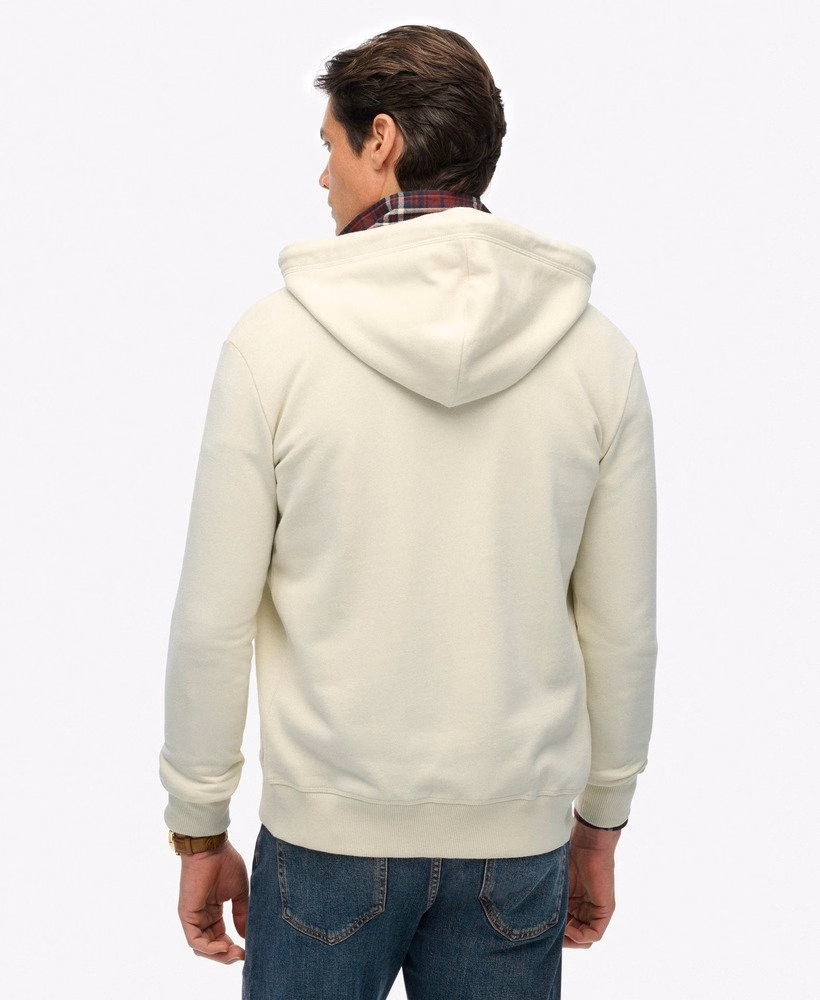 Essential Logo Half Brushed Zip Hoodie