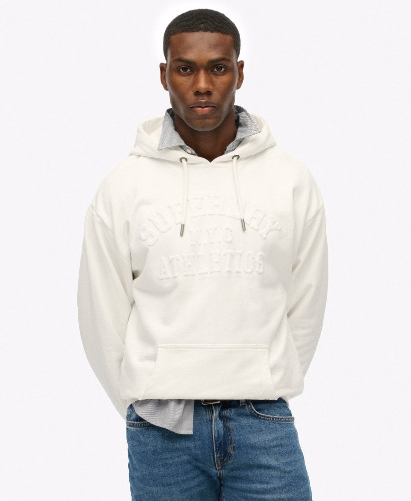 Oversized sportieve hoodie met reliëf