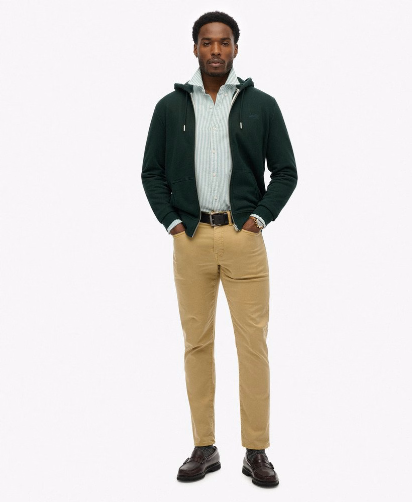 Essential Logo Half Brushed Zip Hoodie