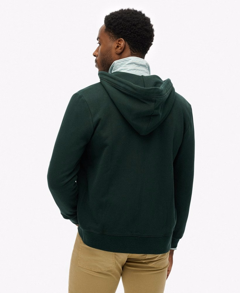Essential Logo Half Brushed Zip Hoodie