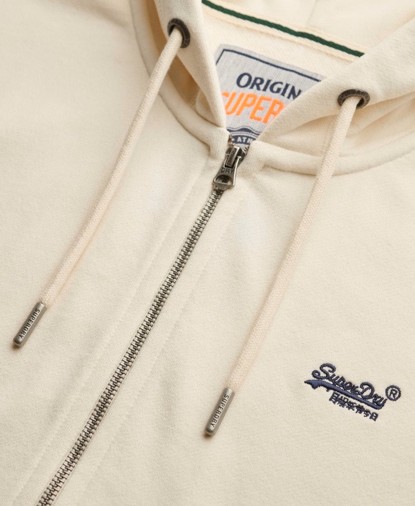 Essential Logo Zip Hoodie Half Brushed