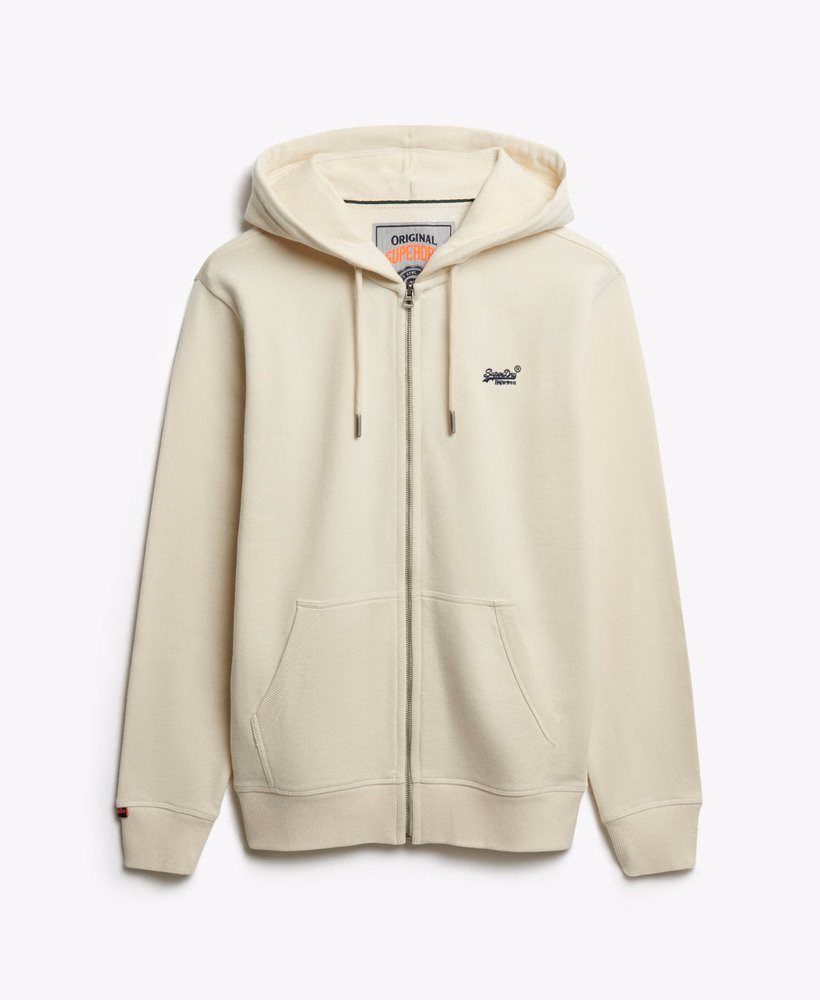 Essential Logo Zip Hoodie Half Brushed