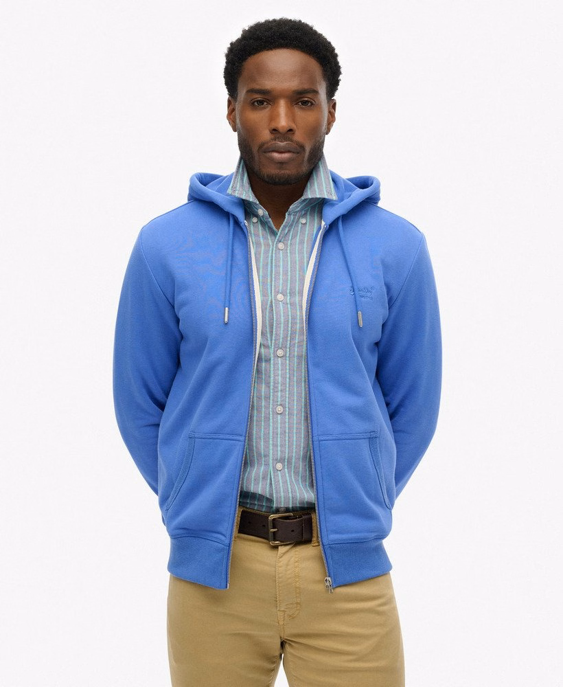 Essential Logo Zip Hoodie Half Brushed