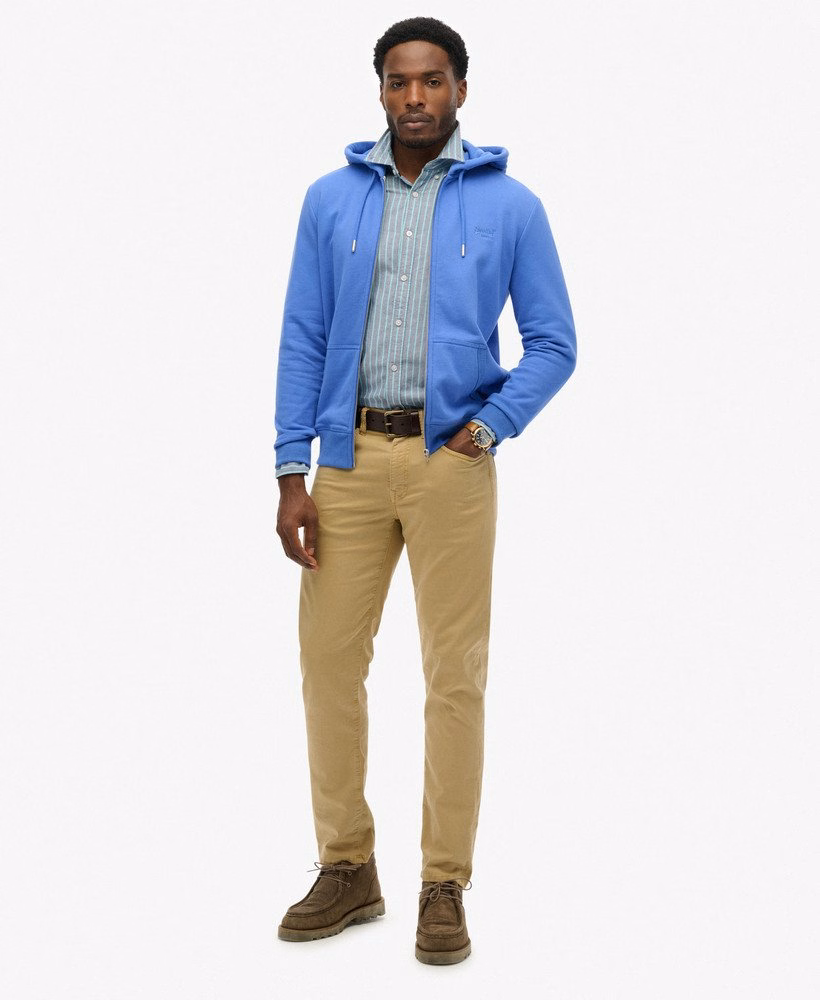 Essential Logo Zip Hoodie Half Brushed