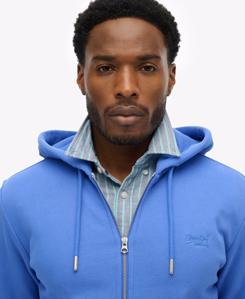 Essential Logo Zip Hoodie Half Brushed