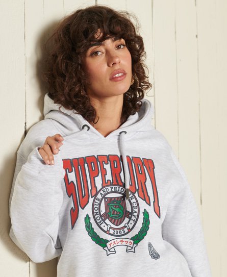 boho graphic ana hoodie in glacier grey marl