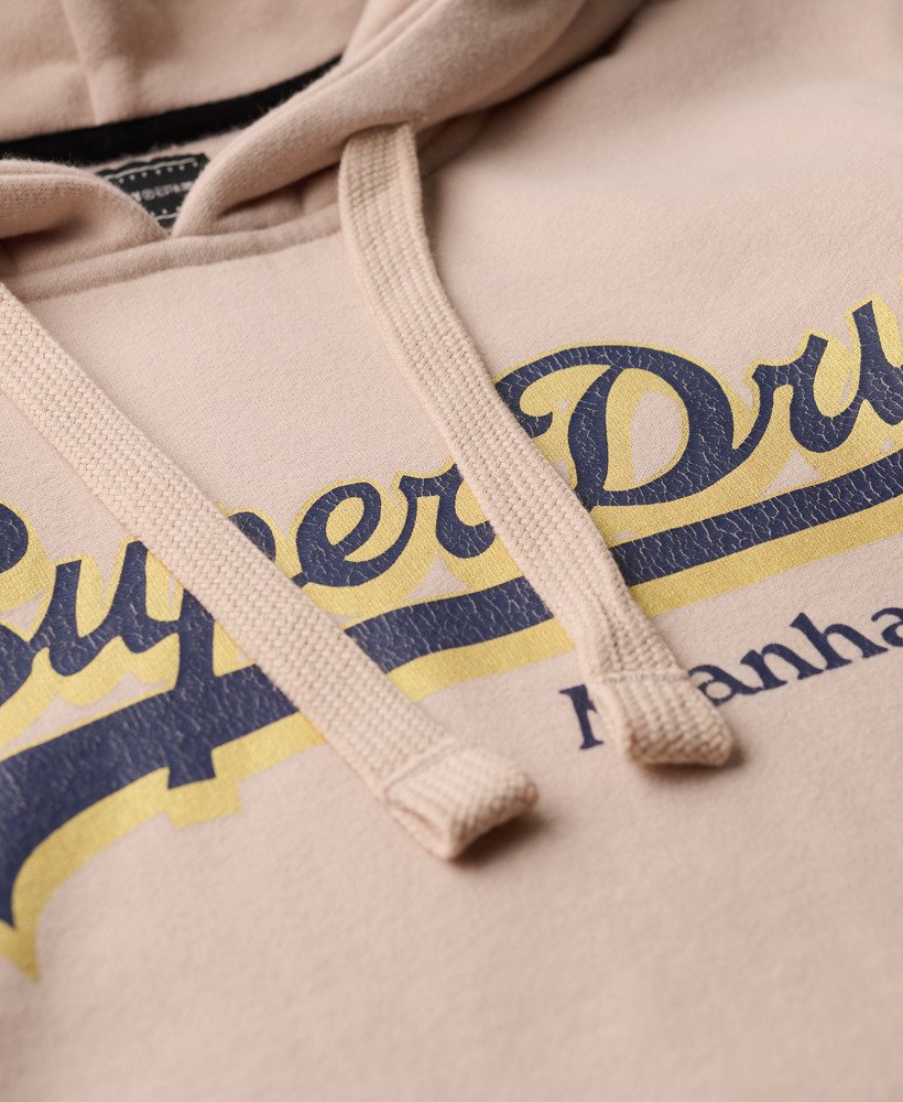 hoodie met grafisch logo en glitters in rose dust.