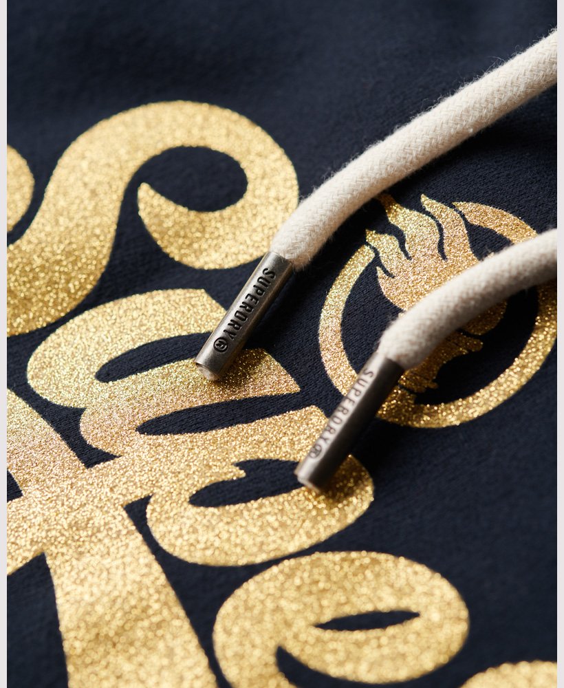 hoodie met grafische print in eclipse navy-kleur