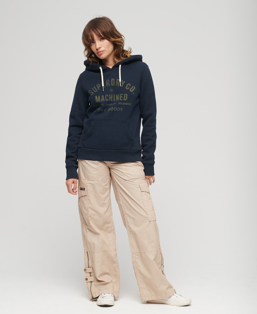hoodie met archive script-graphic in eclipse navy
