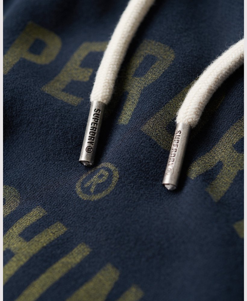 hoodie met archive script-graphic in eclipse navy