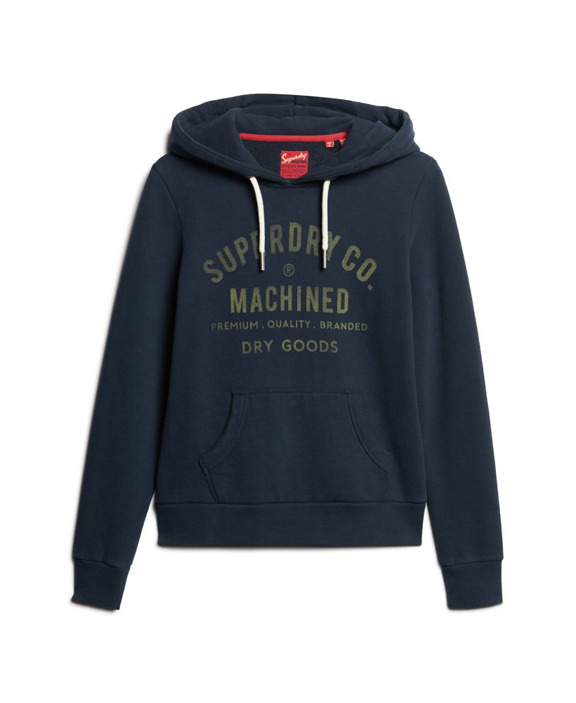 hoodie met archive script-graphic in eclipse navy