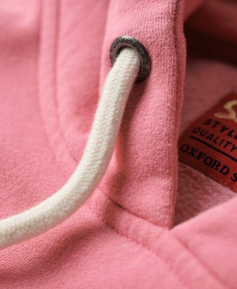hoodie met archiefscriptprint in suikerroze.