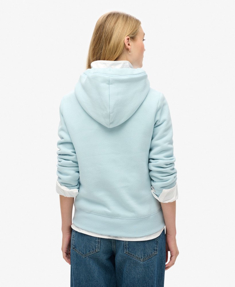 essential logo hoodie in winter sky blue