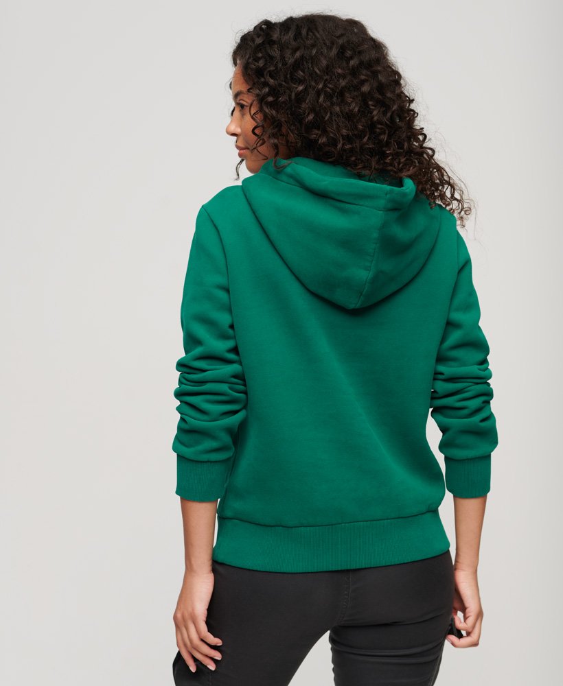 hoodie met opdruk in stormgroen
