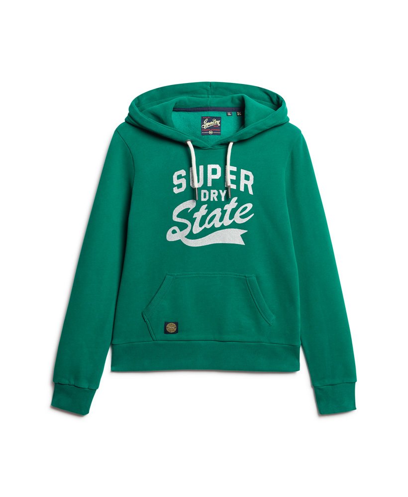 hoodie met opdruk in stormgroen