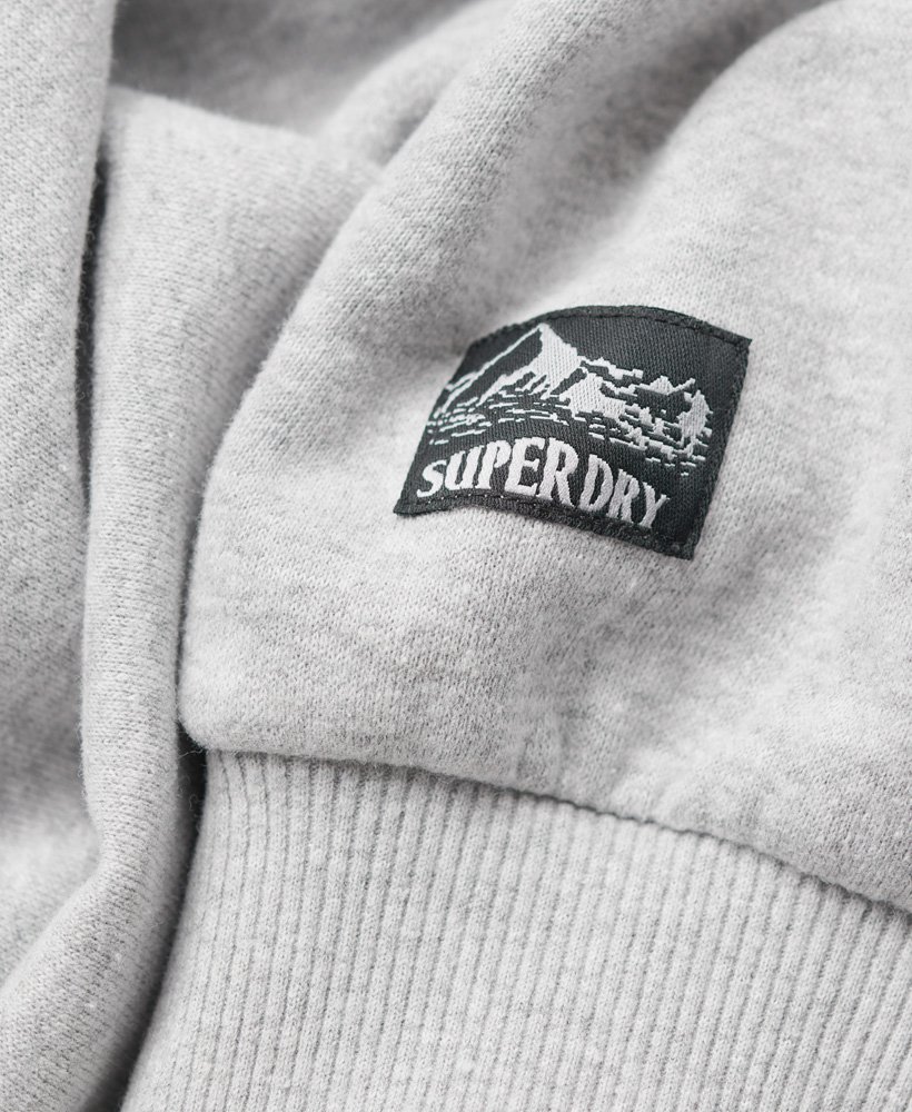 reissouvenir-sweatshirt met grafische print en ronde hals in gemêleerd grijs.