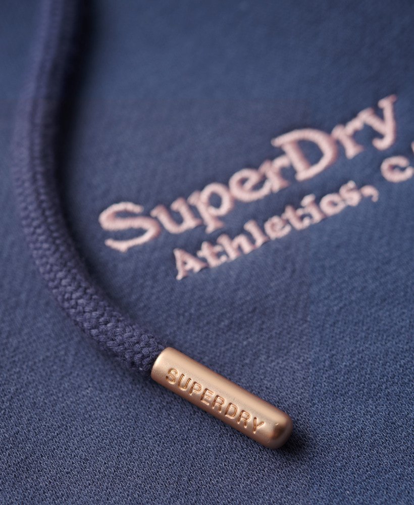 essential logo zip hoodie in mariner navy