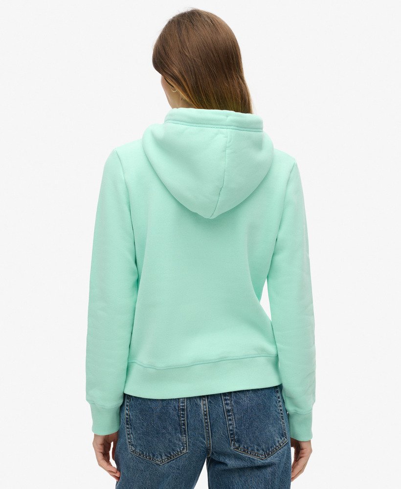 essential logo hoodie in beach glass green