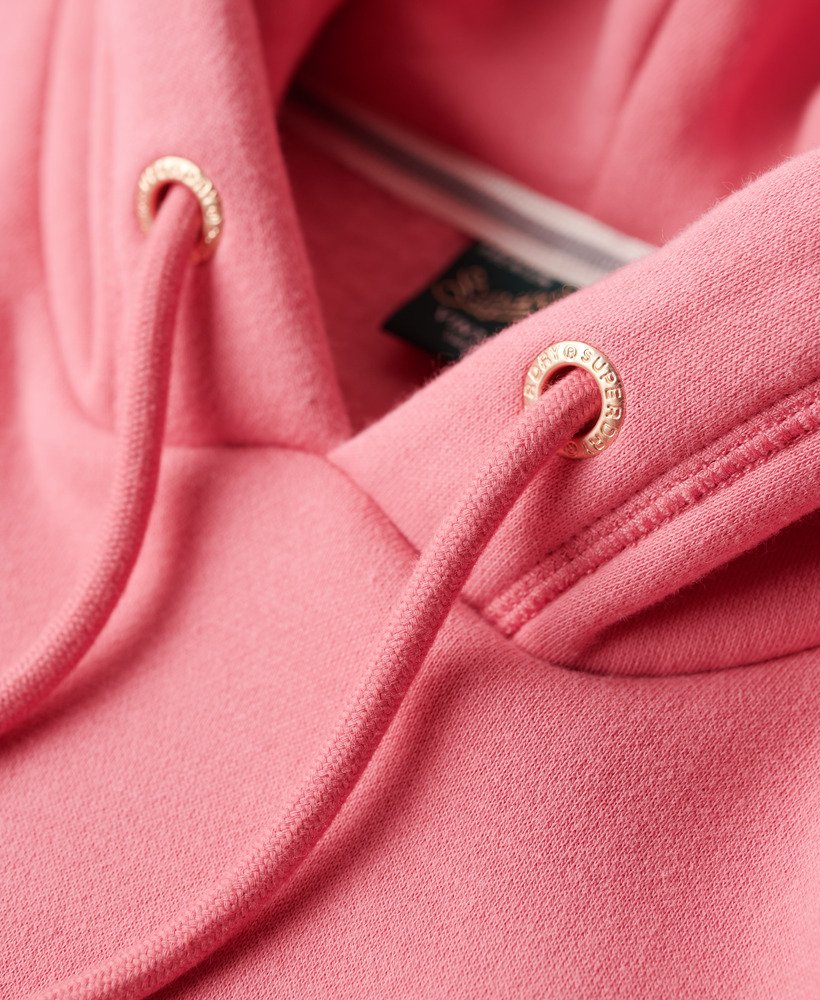 essential logo hoodie in camping pink