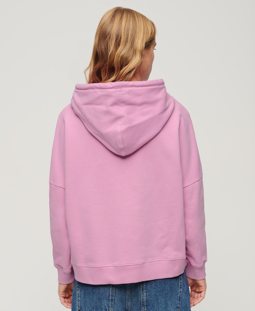 sportswear logo boxy hoodie in hyper lavender