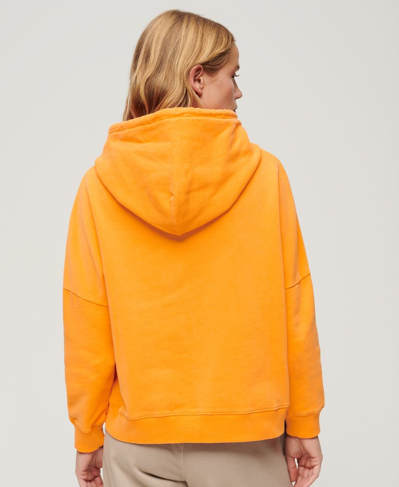sportswear logo boxy hoodie in pop orange
