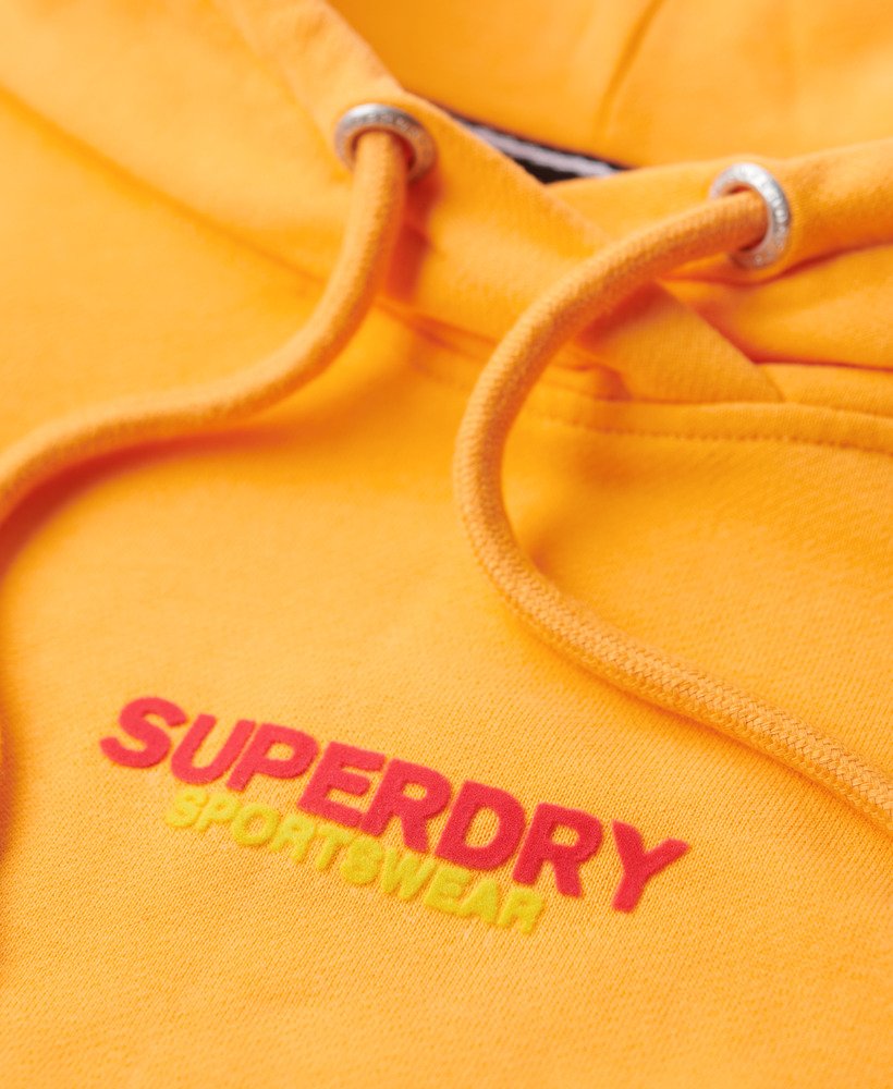 sportswear logo boxy hoodie in pop orange