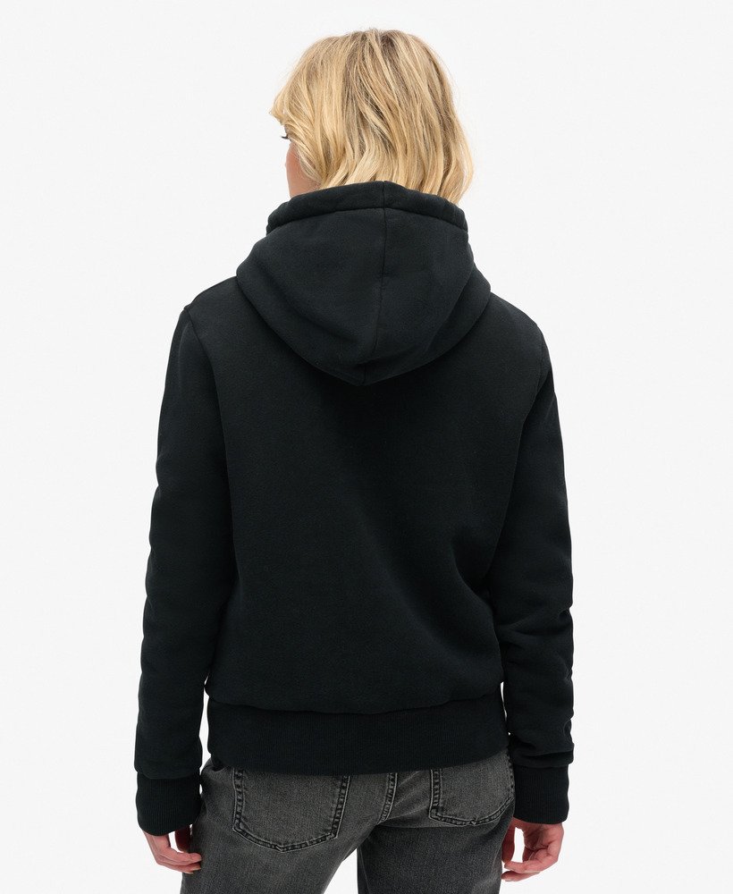 tokyo vintage logo graphic hoodie in zwart