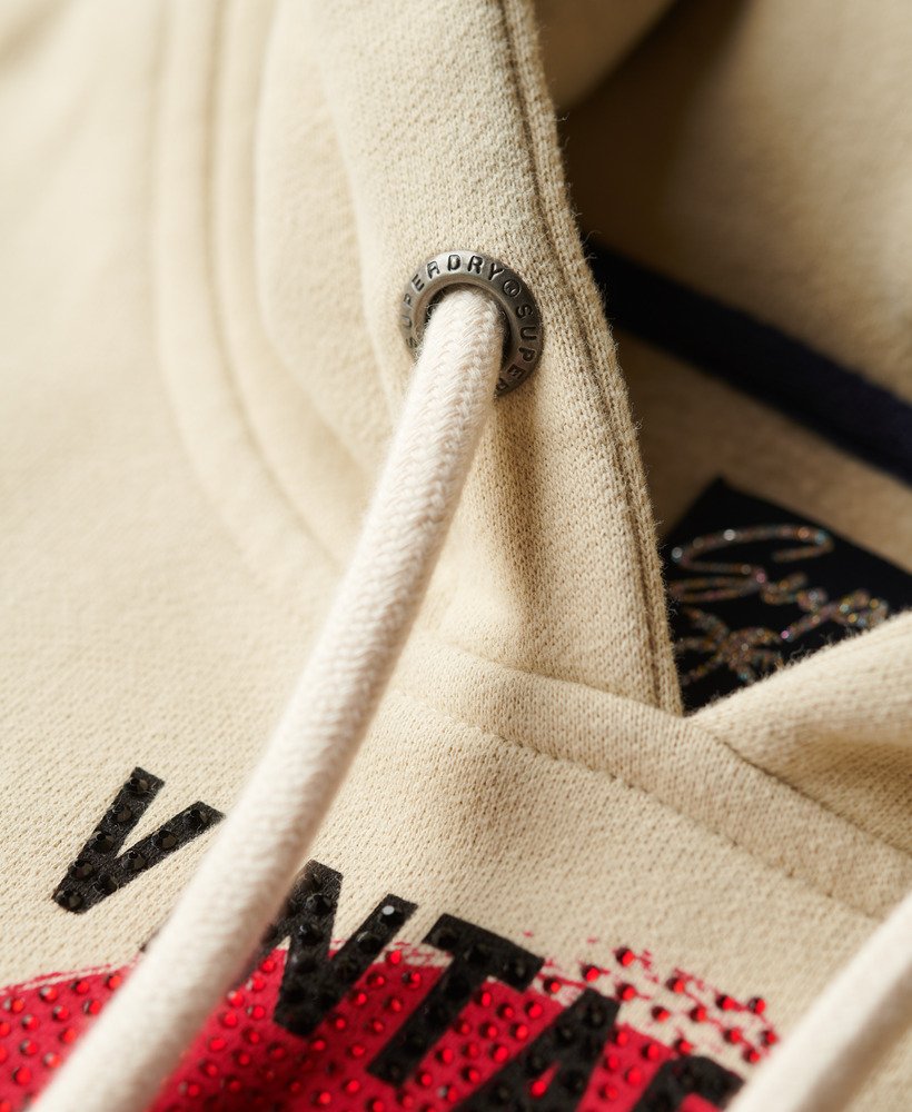 tokyo vintage logo graphic hoodie in tidal foam green